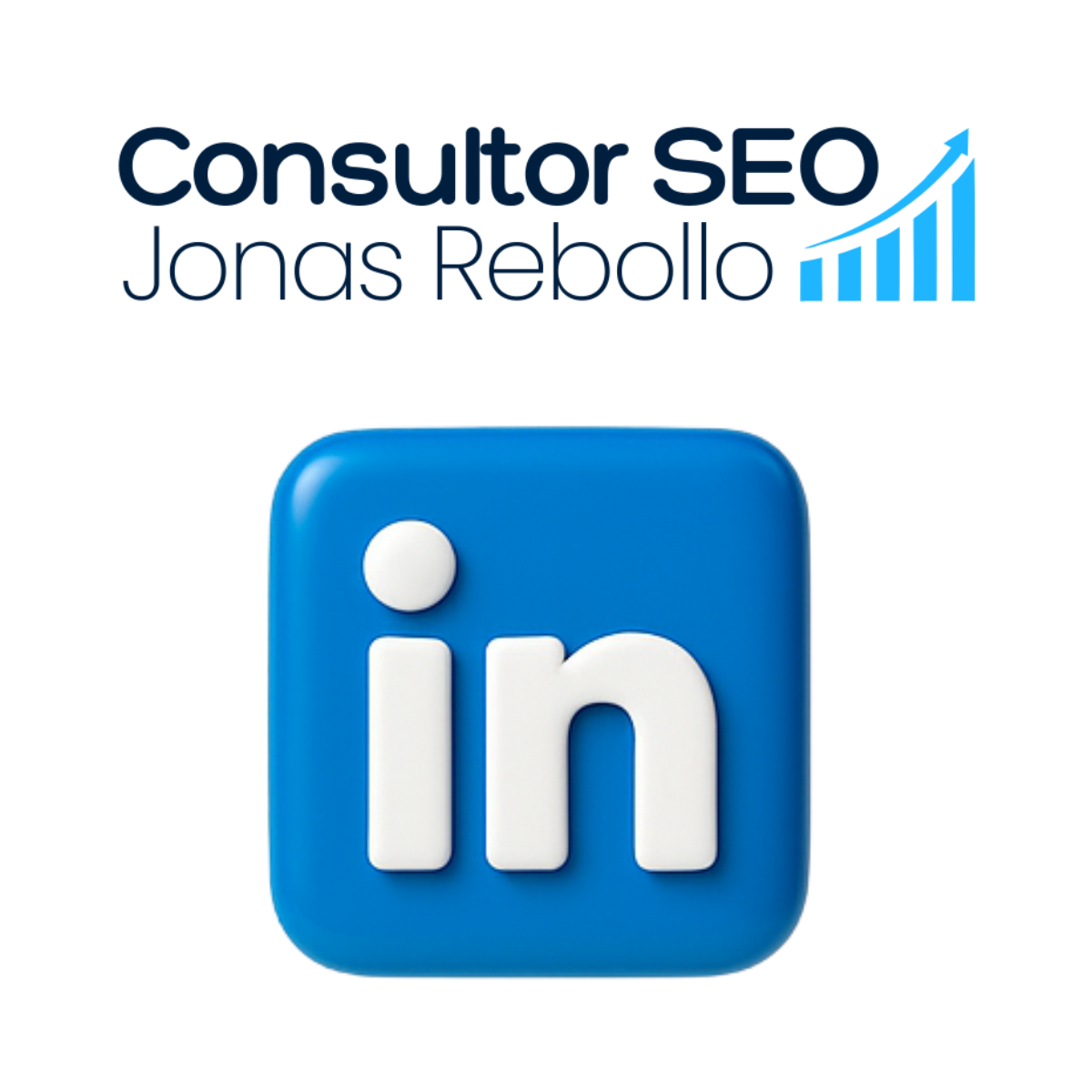 Logo do LinkedIn — perfil oficial do Consultor SEO Jonas Rebollo
